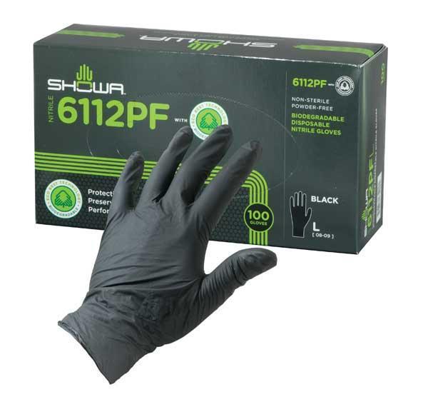 Biodegradable Nitrile Gloves - Black
