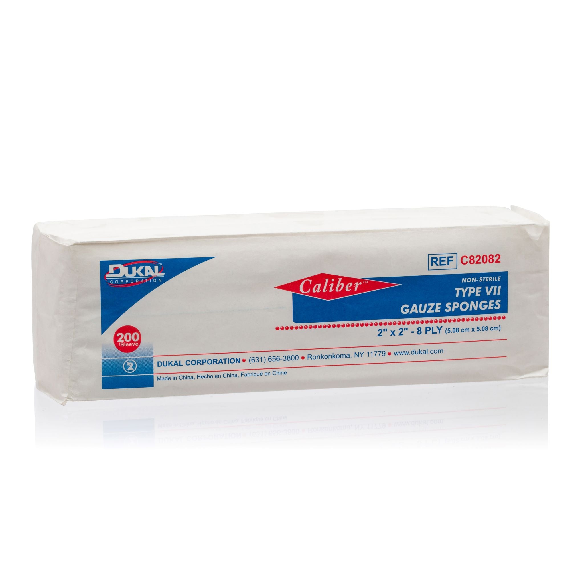 Gauze Sponges Non-Sterile 2x 2 8 Ply WOVEN Caliber™ Type VII - Dukal