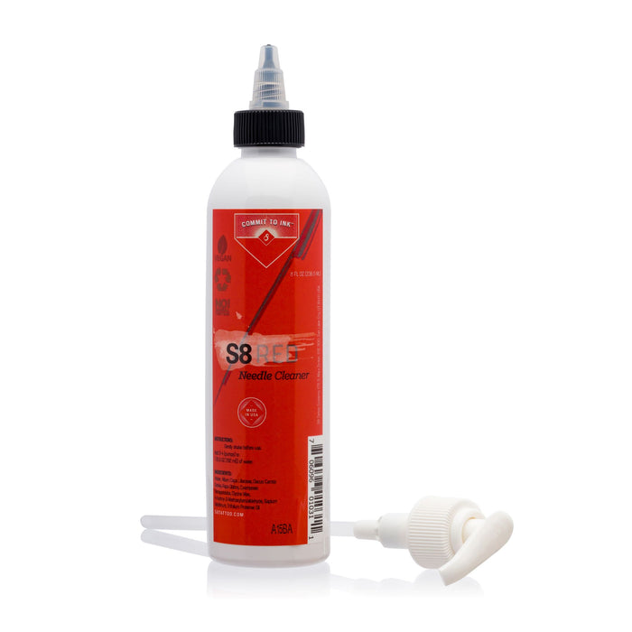 S8 RED Needle Cleaner Pump Bottle