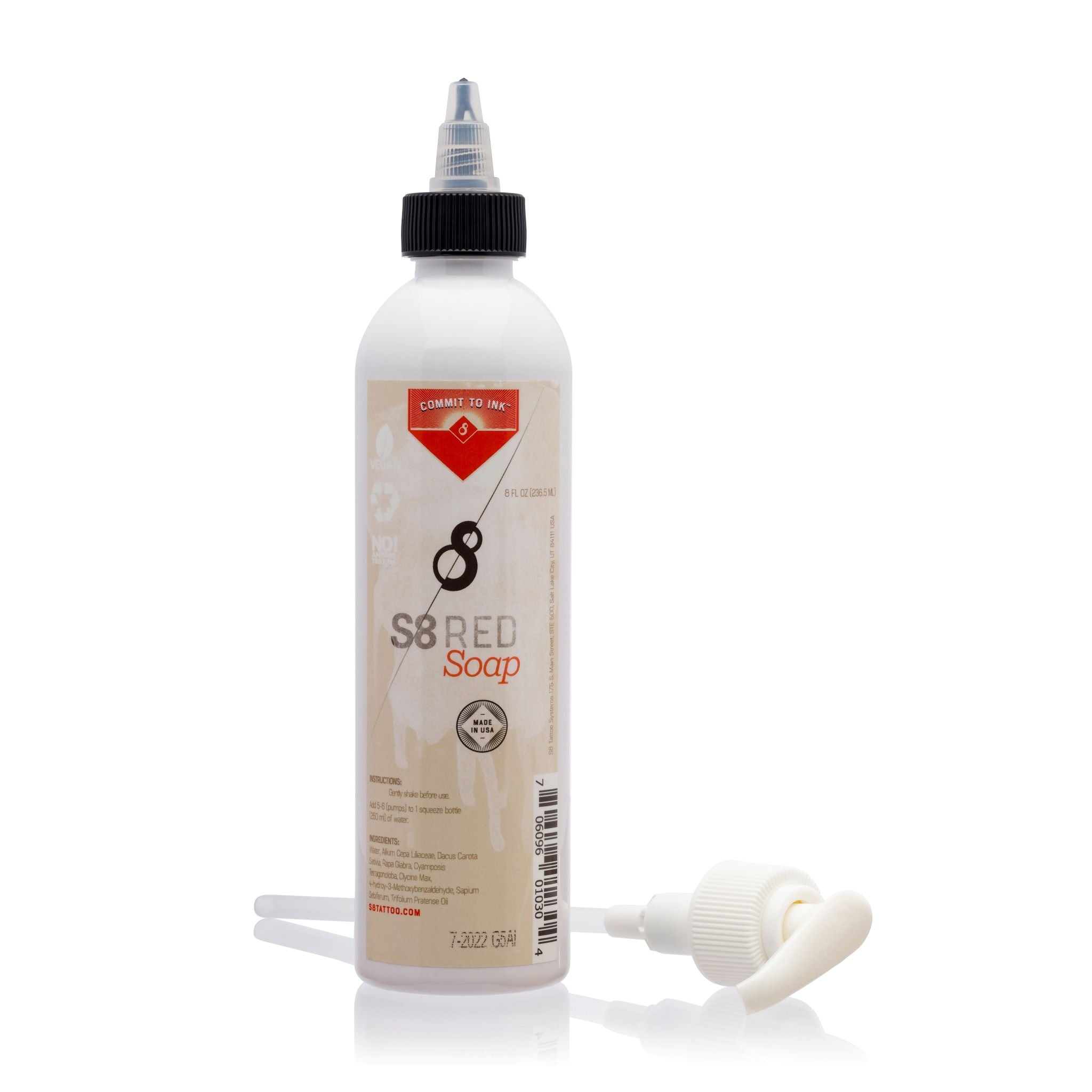 S8 Red Soap - Pump Bottle