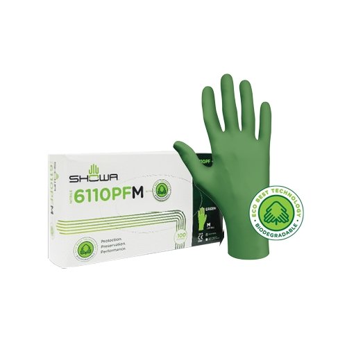 Biodegradable Nitrile Gloves - Green